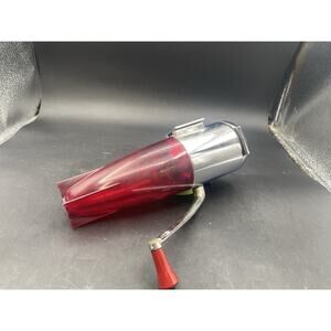 1950s Dazey Hand-Crank Ice Crusher 160 Red /Chrome Atomic Rocket Fin. Read!